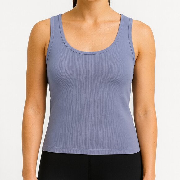 NWT ARITZIA TNA Hold-It Chill Bergman Tank In Shady Blue Size XS - Picture 1 of 5